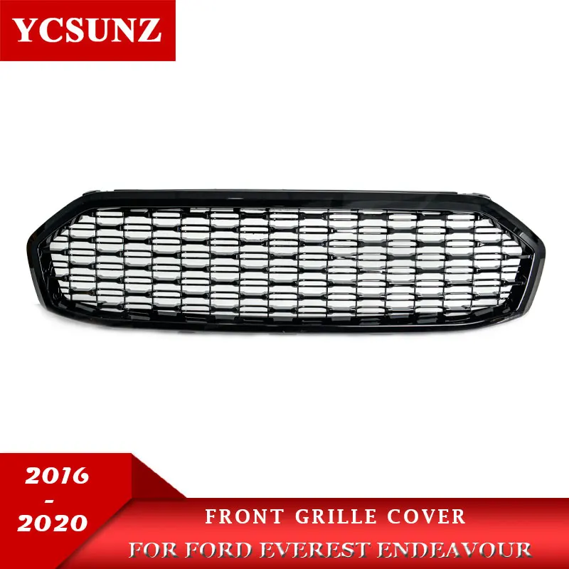 ABS Car Racing Grills Front Grilles Cover Accessories For Ford Everest Endeavour 2016 2017 2018 2019 2020