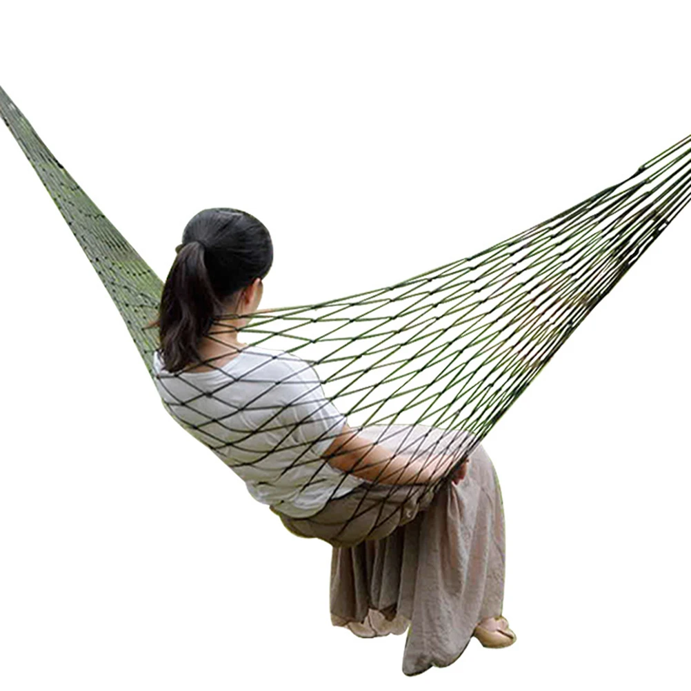 

2Pcs Sleeping Swing Hammock Nylon Army Green 240x80cm Portable Outdoor Leisure Bed Hanging Nap Bed Camping Picnic