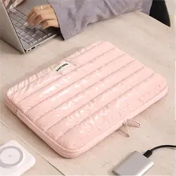 2025 Puffy Laptop Sleeve Cover Bag 13 14 Inch Candy Color Computer Carrying Case Bags for Ipad Macbook Asus HP Lenovo