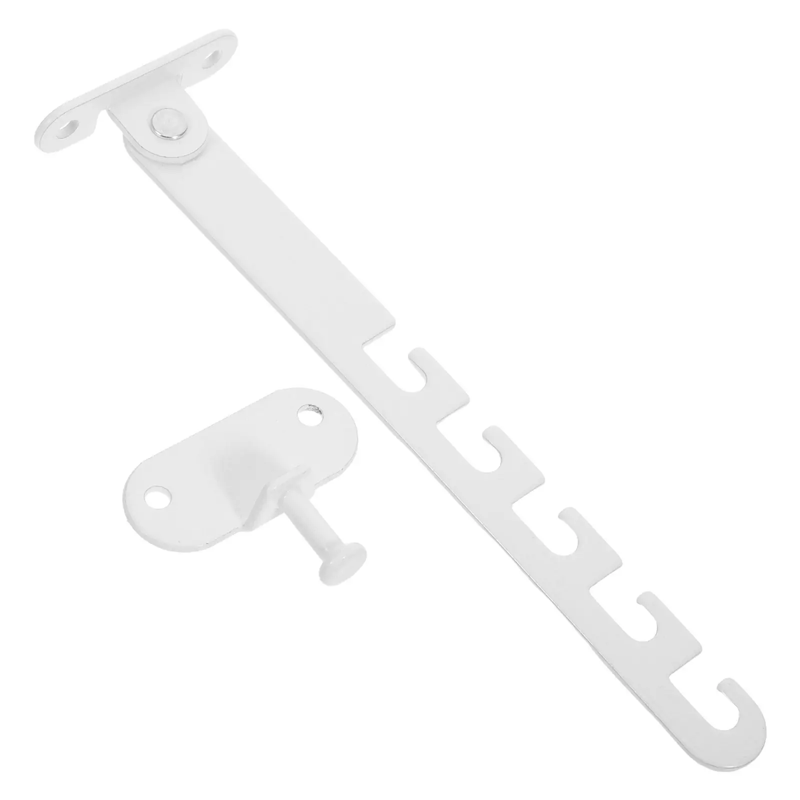1Set Window Limiter Adjustable Carbon Steel White Safety Lock Windproof Support Restrictor for Doors Sliding Windows