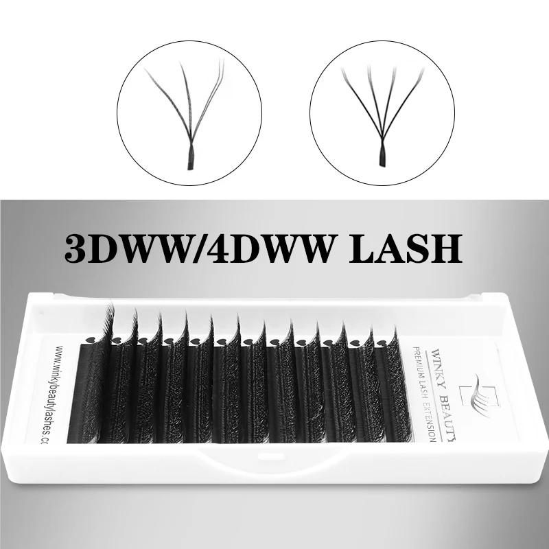 False eyelashes stock clearance sale,3DWW/4DWW Shape Natural Soft Light Hand Woven Fans Automatic Flower False Eyelashes