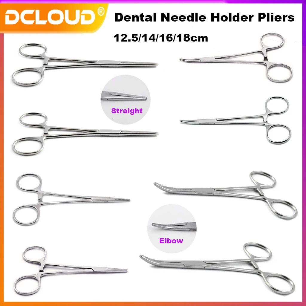 

DCLOUD 1PC Dental Surgical Needle Holder Hemostatic Clamp Forceps Pliers Orthodontic Tweezer Dentist Surgical Instrument Tools