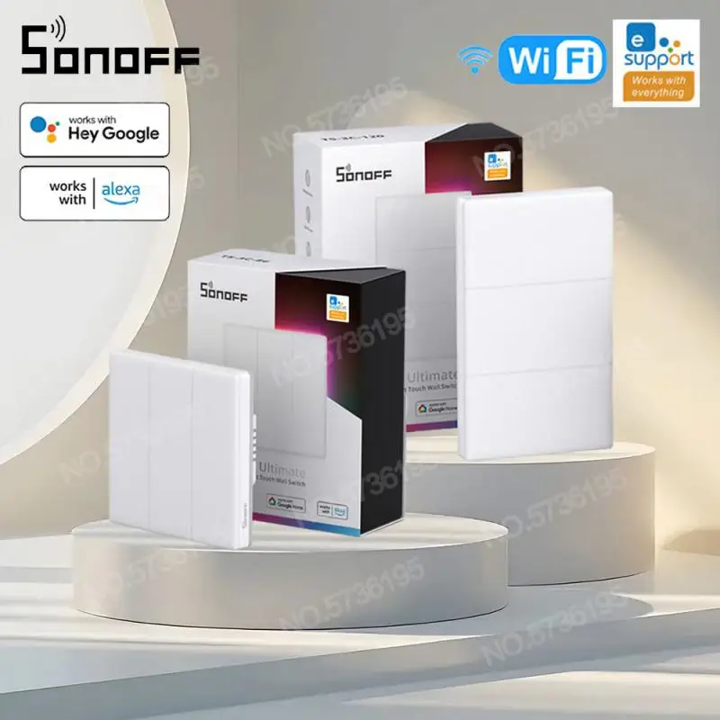 SONOFF T5 86 120 WiFi Touch Wall Switch Smart Home Replaceable Switch Cover EWeLink APP Remote Control Via Alexa Google Home