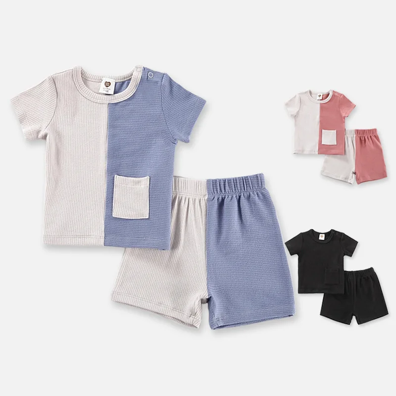 

New Fashion Summer Baby Boy Girls Clothes Sets Children Short Sleeve Top Shorts Tracksuits Casual Jogger Set Toddler Pajama Set