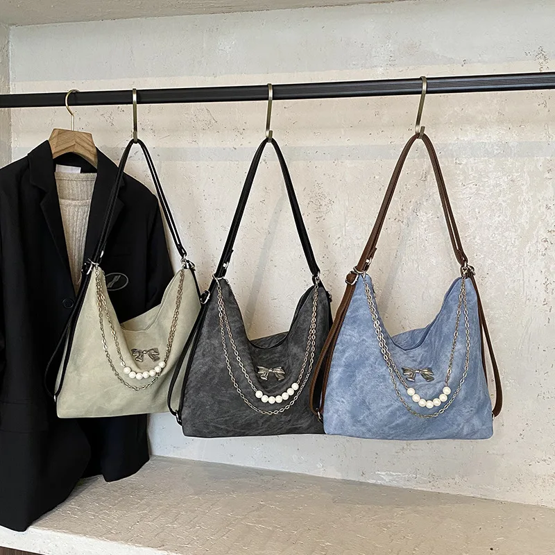

2025 Summer Large Tote Bag for Women Stylish Spacious Shoulder Bag Fashionable Backpack Alternative for College Students