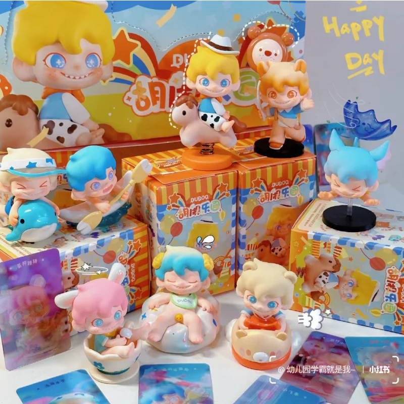 Dudoo 3 Mischievous Amusement Park Blind Box Toys  Caixa Caja Surprise Mystery Box Kawaii Anime Figures Doll Model Birthday Gift