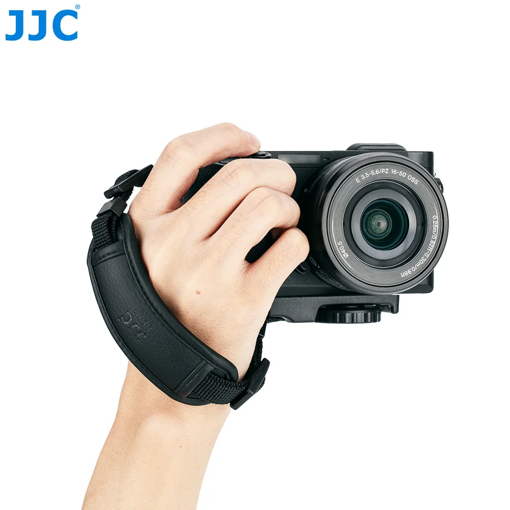 JJC Leather Hand Strap Quick Release Grip Wrist Belt DSLR Accessories For Nikon D80 D90 D5300 D3200 Canon EOS R8 2000D M50