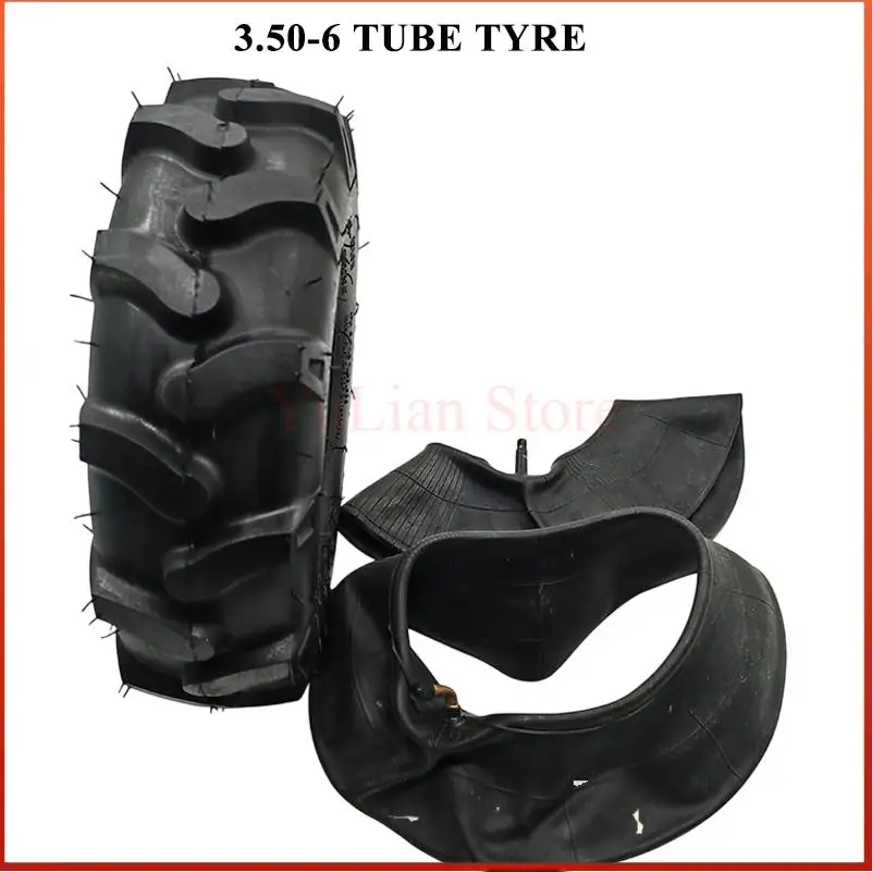 Off Road Tire 3.50-6 Inner Tube Outer Tire Suitable for Karting ATV Beach Bike Tire Accessories