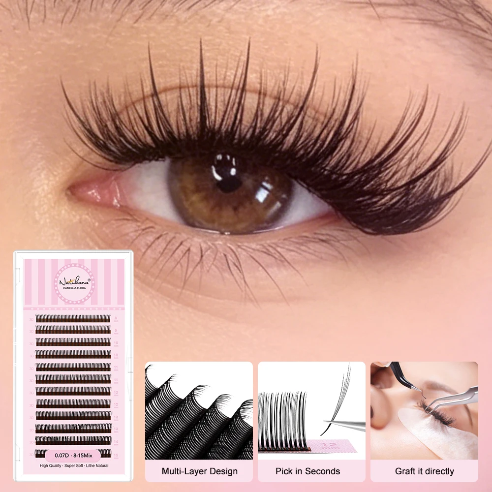 ナチュハナ ウェットルック スパイキーまつげエクステ 3D  - Eyelash Extension Wet Look のレビューと価格
