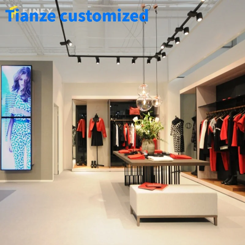 （customized）Custom Modern High End Woman Clothes Boutique Store Decoration Design