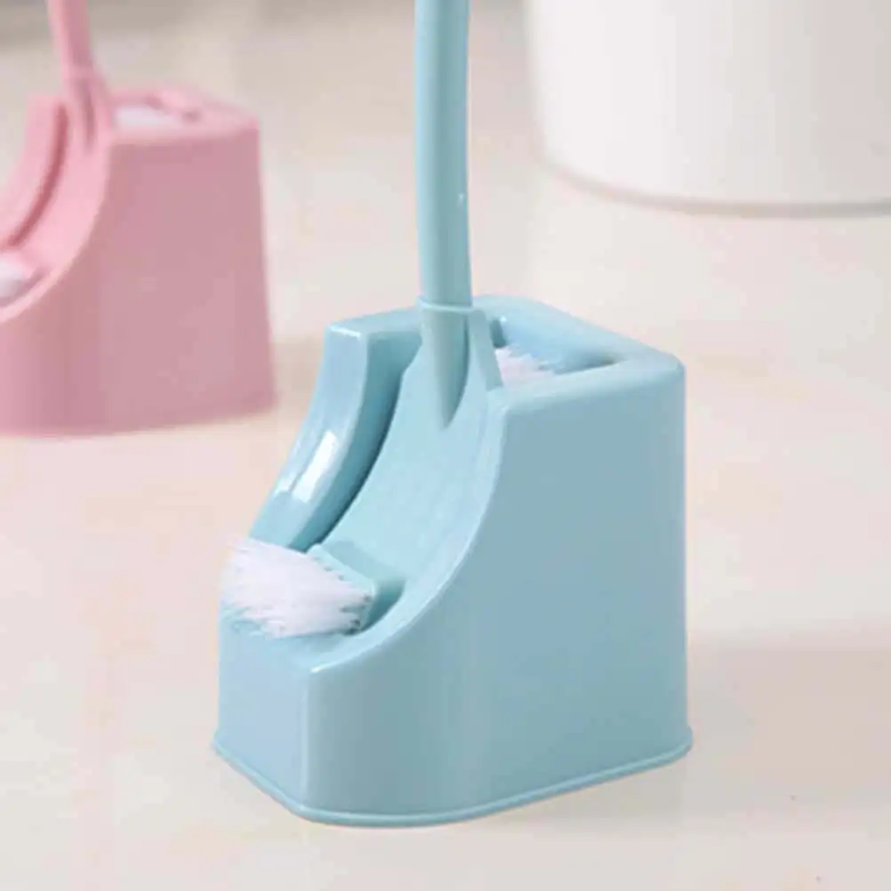 3Pcs Bathroom Toilet Brush Set High Quality Plastic Double Sided Brush with Hook Design Easy Hang Efficient Bowl Cleaning