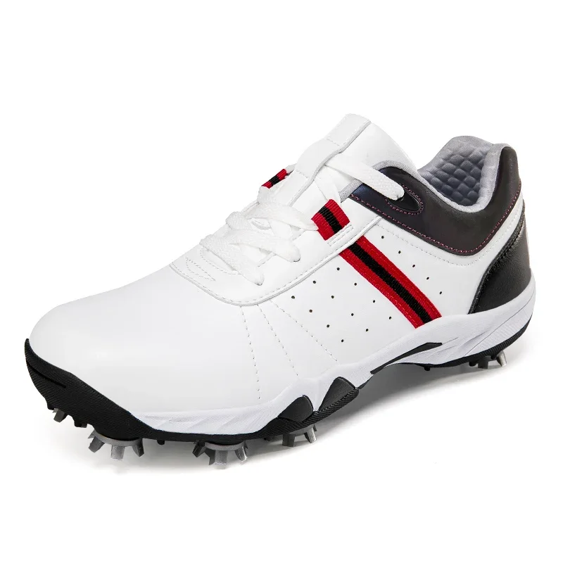 Men Golf Shoes Sport Outdoor Male Flat Walking Leather Sneakers Blue Red Professional Golf Shoes for Men Big Size