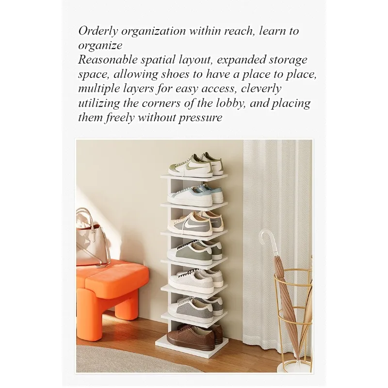 Invisible shoe rack home door simple multi-layer new explosion small narrow layered baffle storage artifact space saving image 4