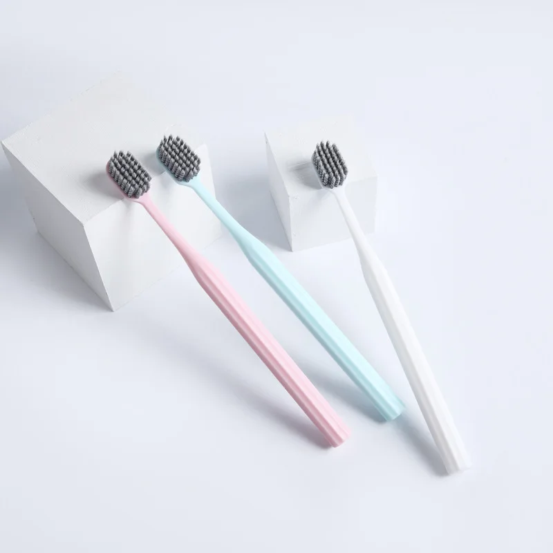 

Antibacterial Spiral Tri Color Toothbrush For Adult Ultra-fine Soft Brush Secure Deep Cleaning Oral Care Camping Is Convenient