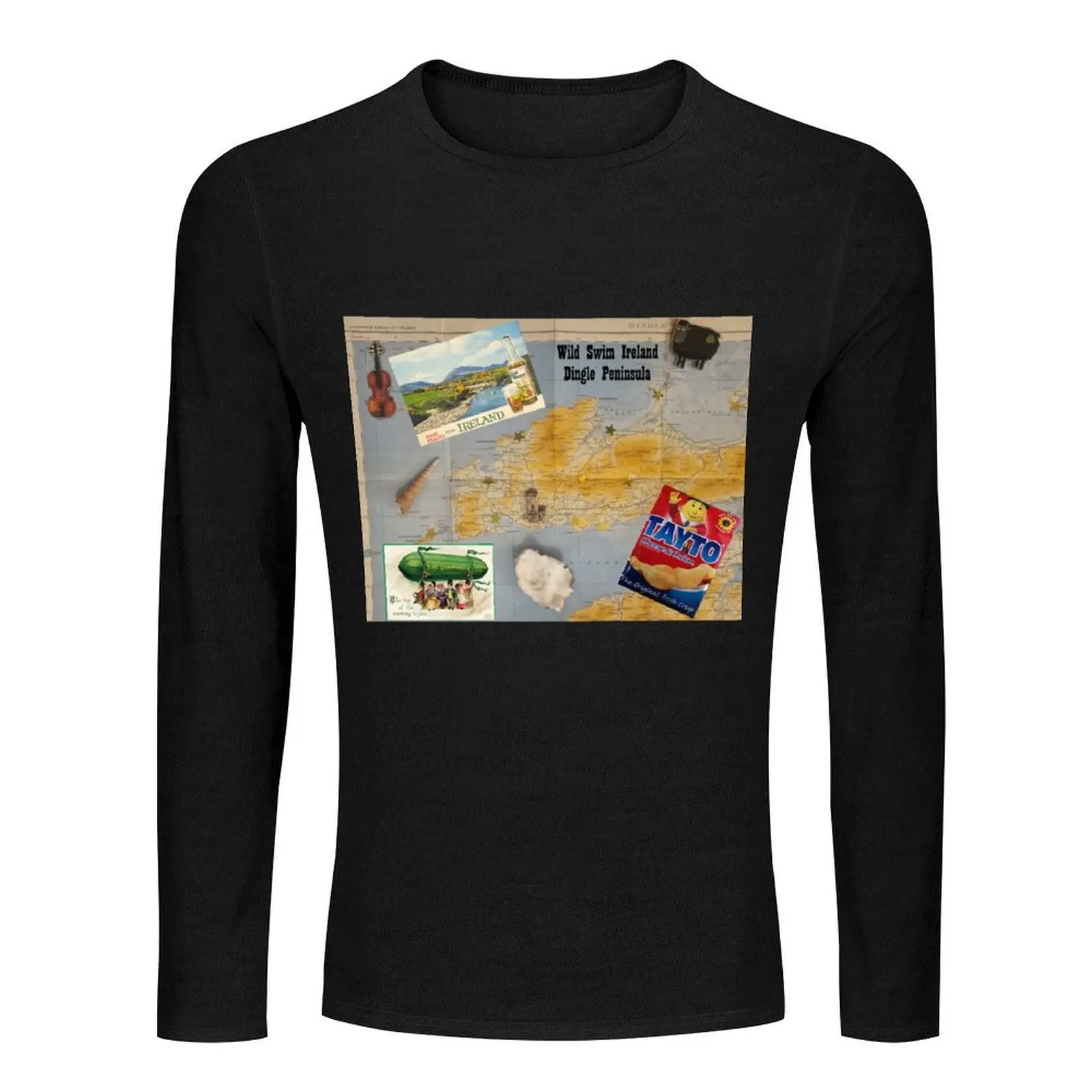 Swim Wild in Ireland along the Dingle Peninsula Long T-Shirt Blouse men graphic t shirts