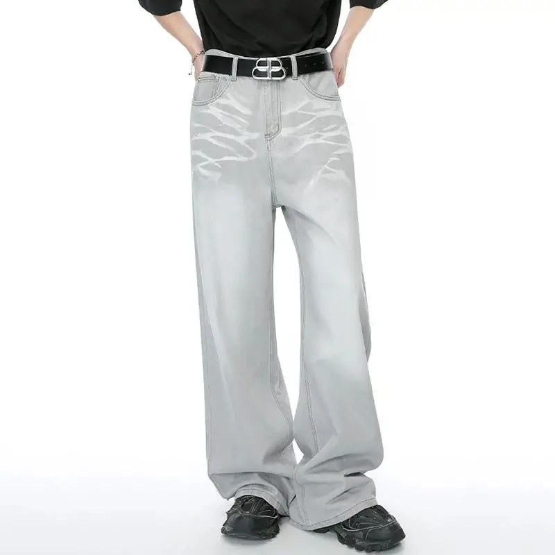 

IEFB винтажные прямые джинсы M, зауженные джинсовые брюки, мужские модные весенние 2021, длина пять четвертей