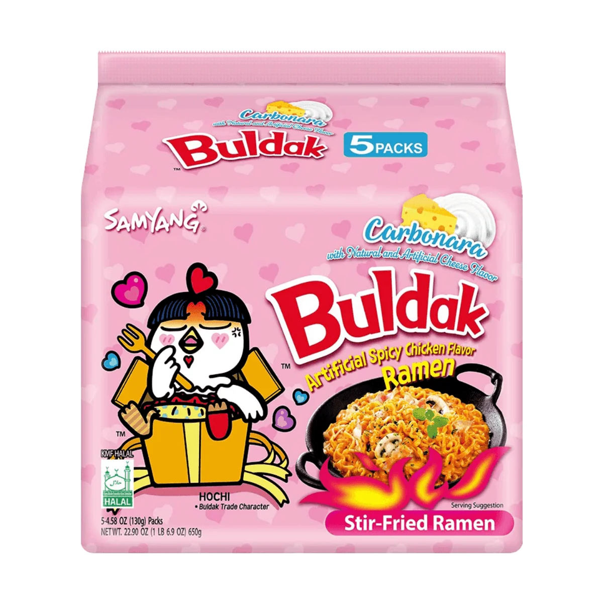 Coreano Buldak Agitar Macarrão Frito, Ramen - Habanero Lima, Carbonara, Sabor De Queijo, 72.25oz * 2, 2 Conjuntos 30 Peças