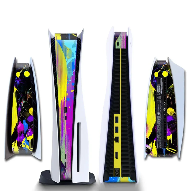 TECTINTE Middle Stickers Skin For PS5 Disc Version Game Console Protective Shell Replacement Decoration Strip For PS5 Accessorie image 2