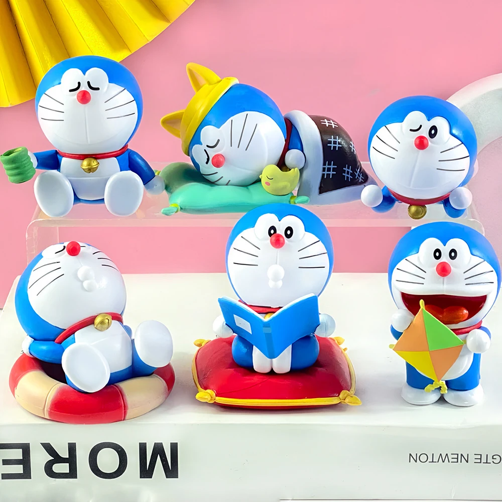 Cartoon Doraemon Schlüsselanhänger Blind Box Freizeit Serie Actionfigur Puppen Schlüsselanhänger Überraschungstasche Auto Schlüsselanhänger Weihnachtsgeschenke