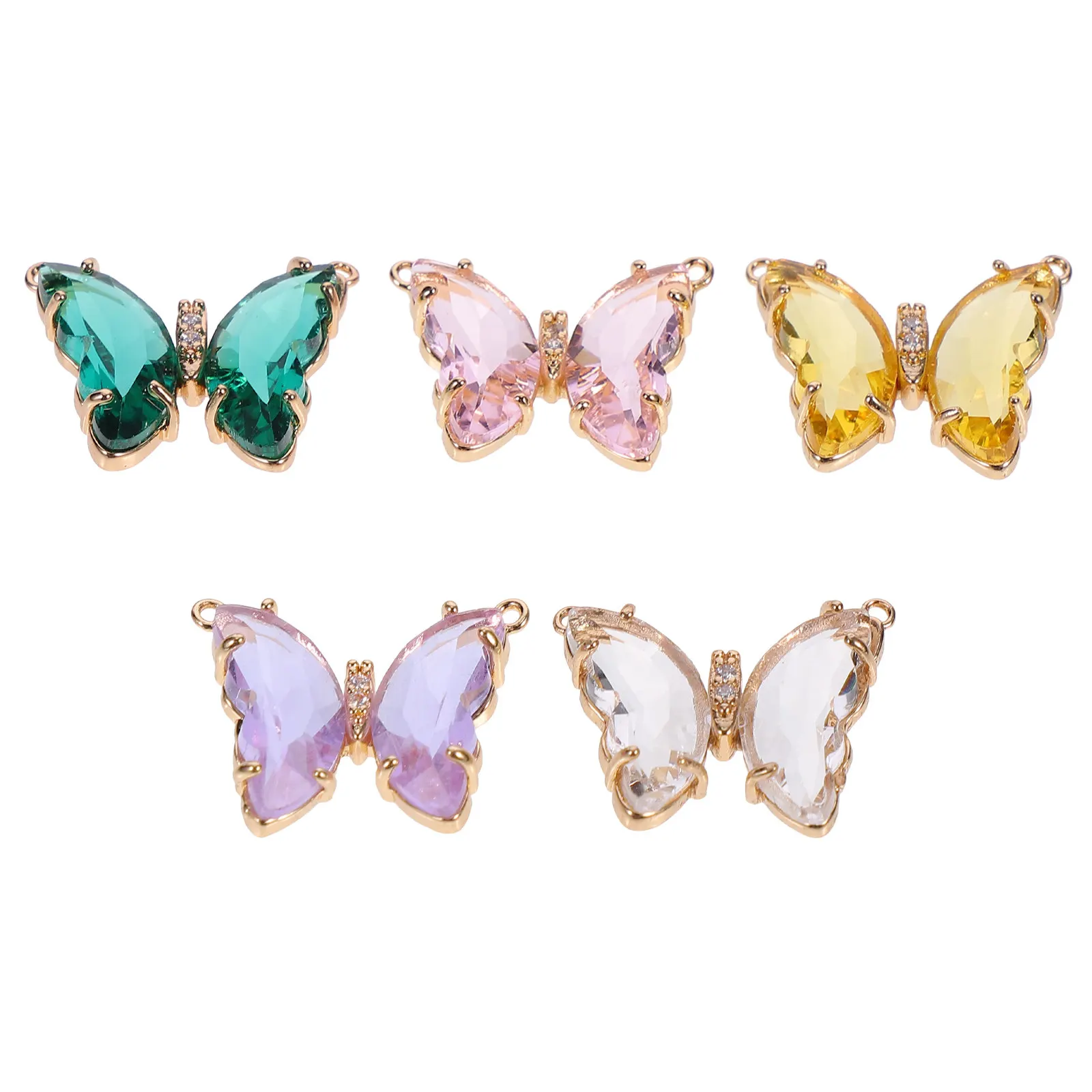 

5 шт. блестящих разноцветных металлических подвесок-бабочек, полуфабрикаты для изготовления украшений своими руками, яркие шармы для декора и рукоделия