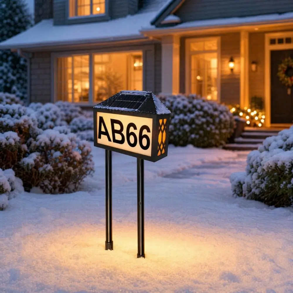 

Dual Use Installation Solar LED Address Number Light Wall Mount Stake In-Ground Color Changing LED Lighting Built-In Solar Panel