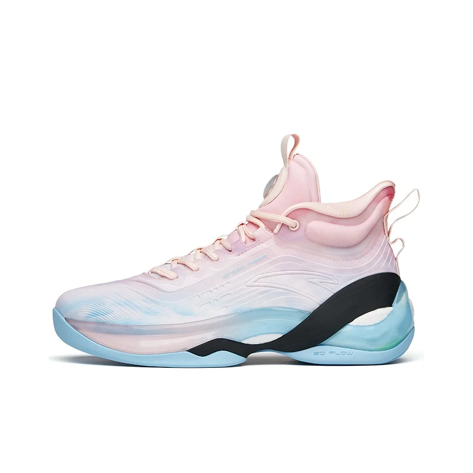ANTA KT7 Basketball Shoes Men's High Top Pink/Blue 112141101-4