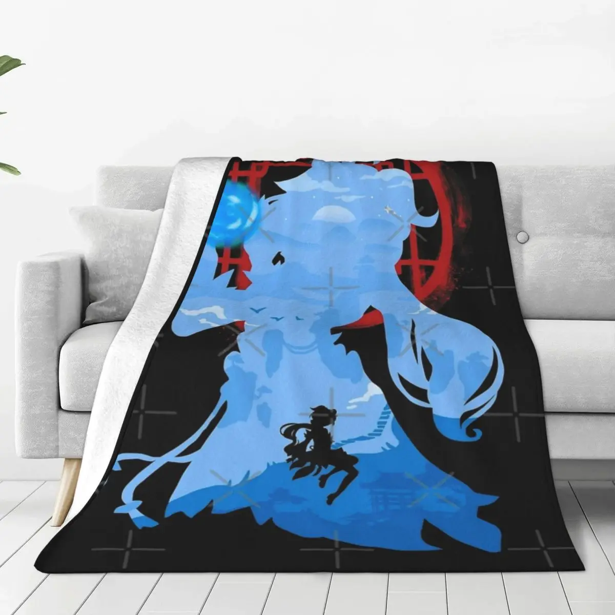 Genshin Impact Ganyu Four Seasons Universal Blanket Campsites Can Be Covered Halloween Gifts