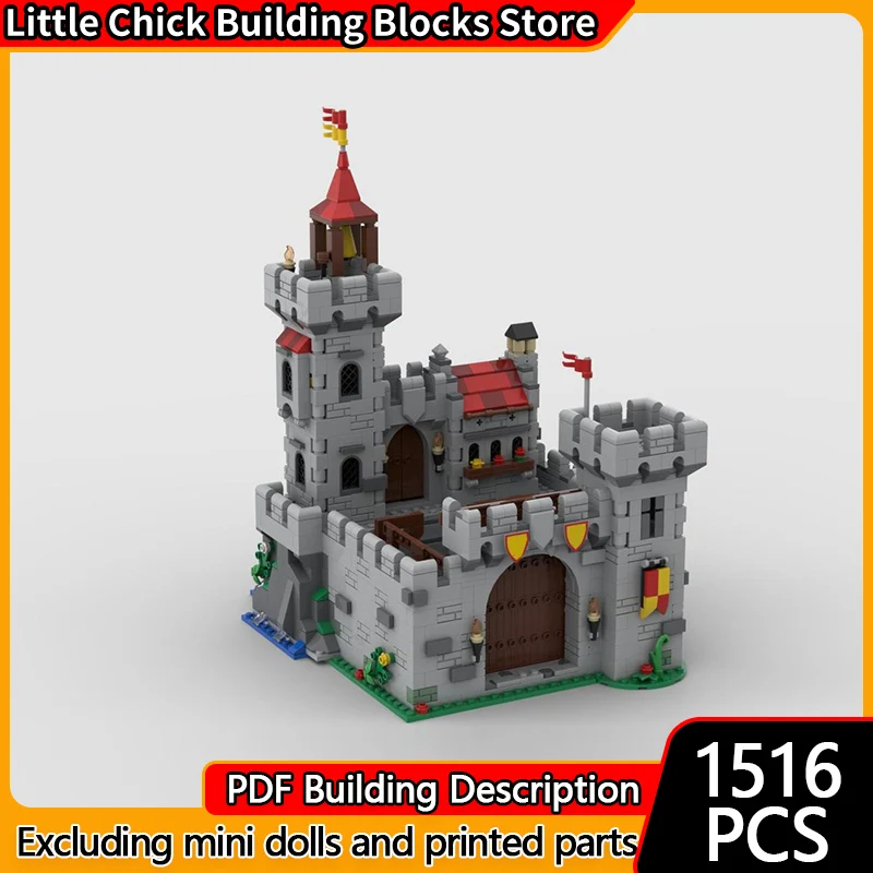 

Средневековый замок, модель MOC, строительные кирпичи, замок Лохбод в европейском стиле, модульная технология, детские праздничные подарки, сборные игрушки