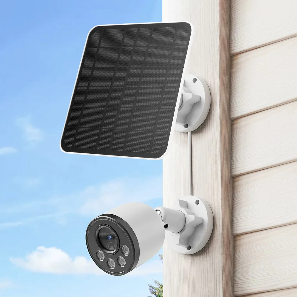 

5V 6W Solar Panel IP65 Waterproof Solar Cell Panel Micro USB & USB-C Port 360°Adjustable Mounting for Eufycam 3/3C/2/2C/2 Pro