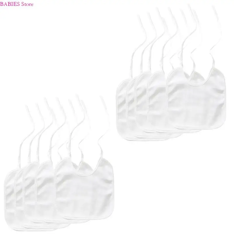 

C9GB 10pcs Baby Bibs Water Resistant Bibs for Boy & Girls Adjustable Dribble Bibs Baby Painting Bibs for Teething & Feeding
