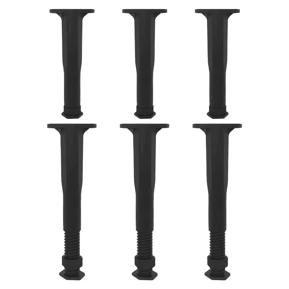 6Pcs Adjustable Plastic Bed Frame Legs T-Shaped Height Adjustable Support Feet for Bed Sofa Table Chair Dresser Furniture