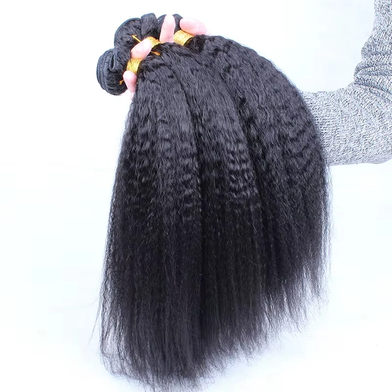 

28, 30-дюймовый кудрявый прямой пучок, 100% человеческие волосы, бразильские необработанные волосы Remy Virgin, натуральный черный, необработанные, 3/4 шт., пучки наращивания