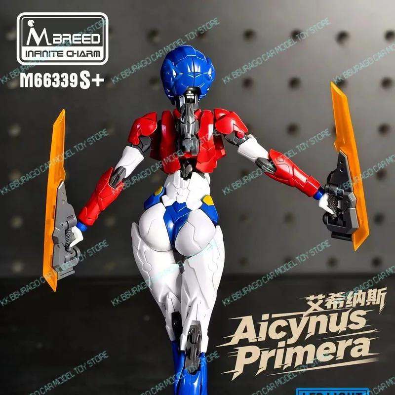 Figurines d'action de Transformation originales, jouets Aicynus Primera Arcee charmant Mecha rouge et bleu OP M66339S, modèle d'assemblage