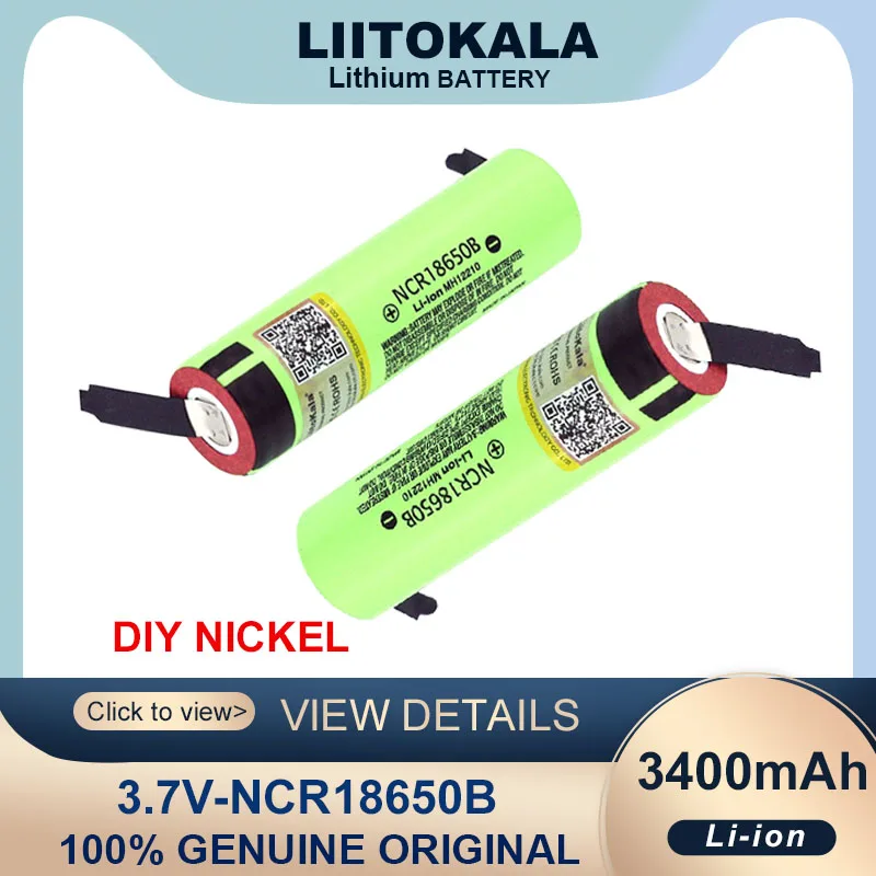 Liitokala nowy oryginalny akumulator litowo-jonowy 18650 NCR18650B 3.7V 3400mAh DIY nikiel