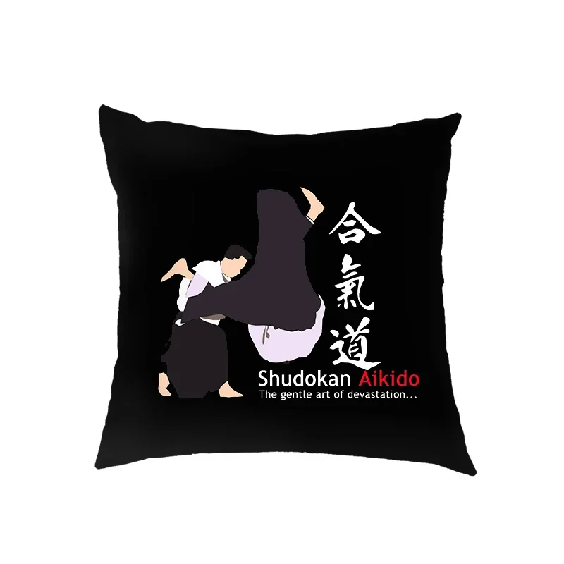 Cool Martial Art Judo / Taekwondo / Karate / Aikido Cushion Cover Pillowcase Sofa Bedroom Office Car Throw Pillow Case Covers