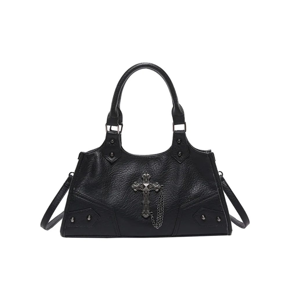 

Сумка через плечо в готическом стиле из искусственной кожи в стиле ретро, американский стиль, модный дизайн, сумка в стиле локомотив, сумка подмышки в корейском стиле