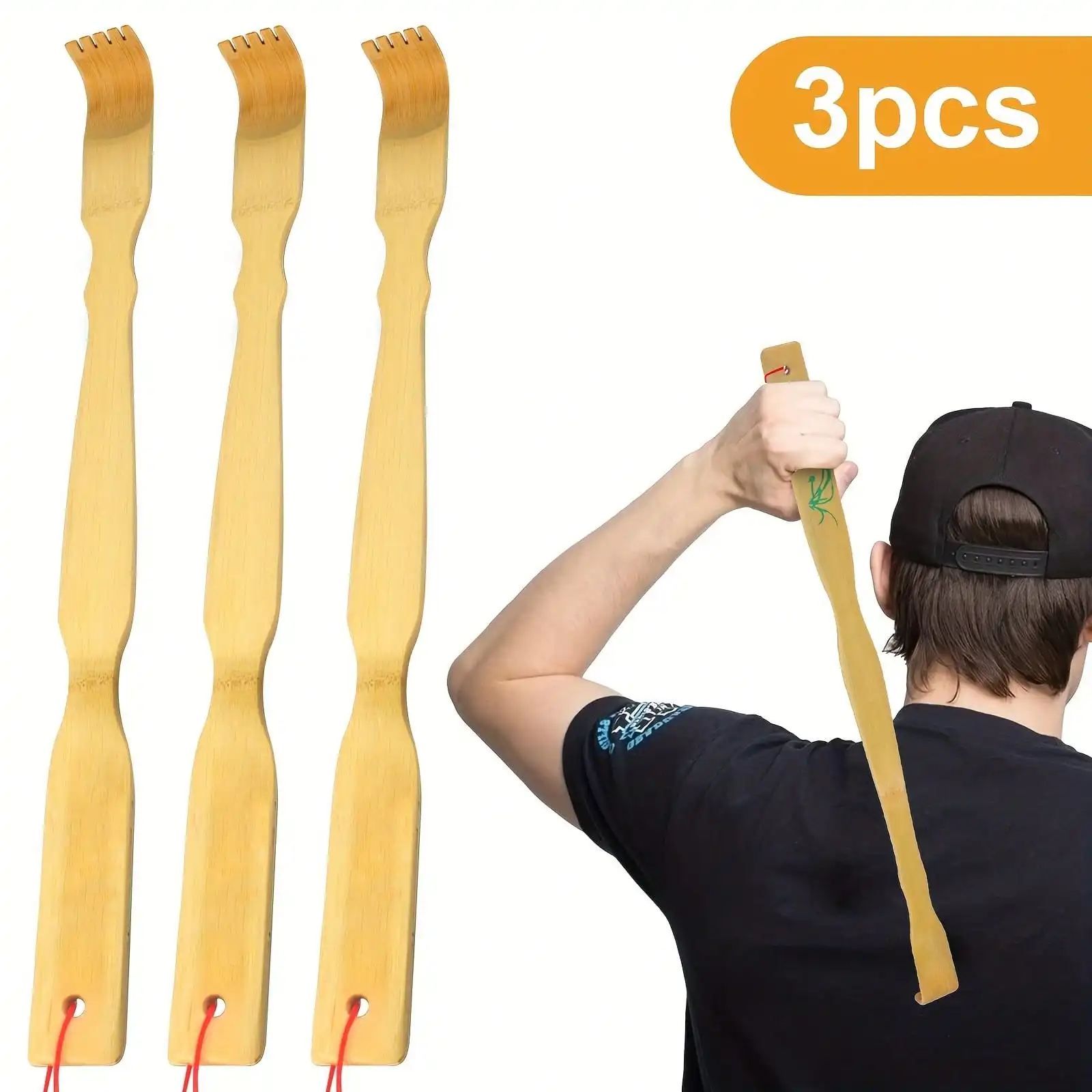 

3-х шт. бамбукового многофункционального инструмента для маринования и царапин на спине.