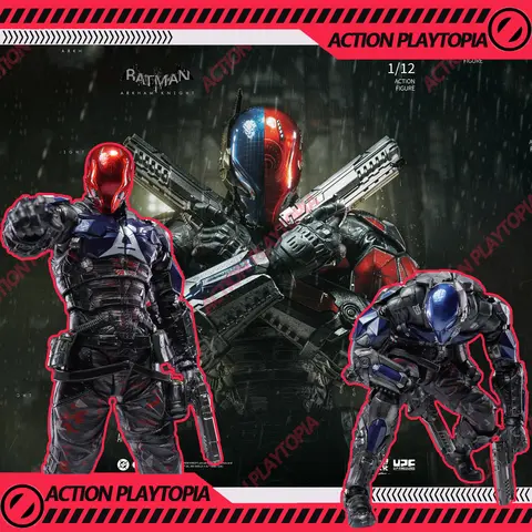 LPZZ U-P-Finegures Batman Arkham Knight Batman 1/12 Action Figure Model Kit Replaceable Hood Arkham Knight Collection Hobby Toys