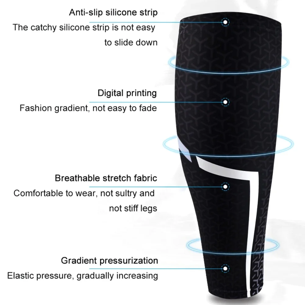 1Pcs Sport Compression Calf Sleeves Leg Compression Sock Leg Warmers Runners Shin Splint Varicose Vein Pain Relief