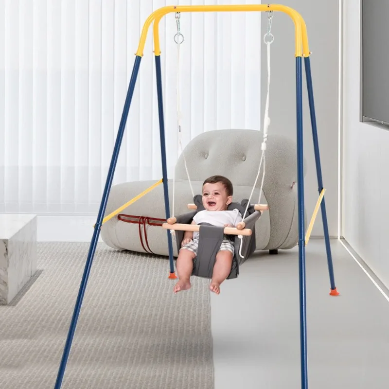 أرجوحة قماشية للأطفال إطار باب داخلي أرجوحة قماشية من القطن والكتان #6