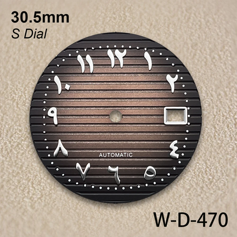 30.5mm S Logo Arab Dial Fit NH35/NH36 Japanese Movement High-Quality Dial Watch Modified Accessories