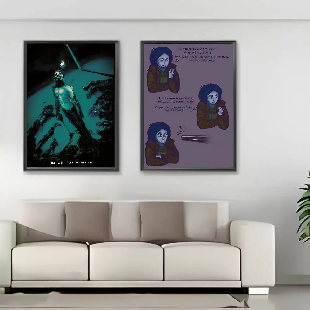 Honor Game N-No، أنا لست ملصق Human-MT مقاوم للماء عالي الدقة جدار لزج لغرفة النوم المنزلية هدايا تزيين جمالية