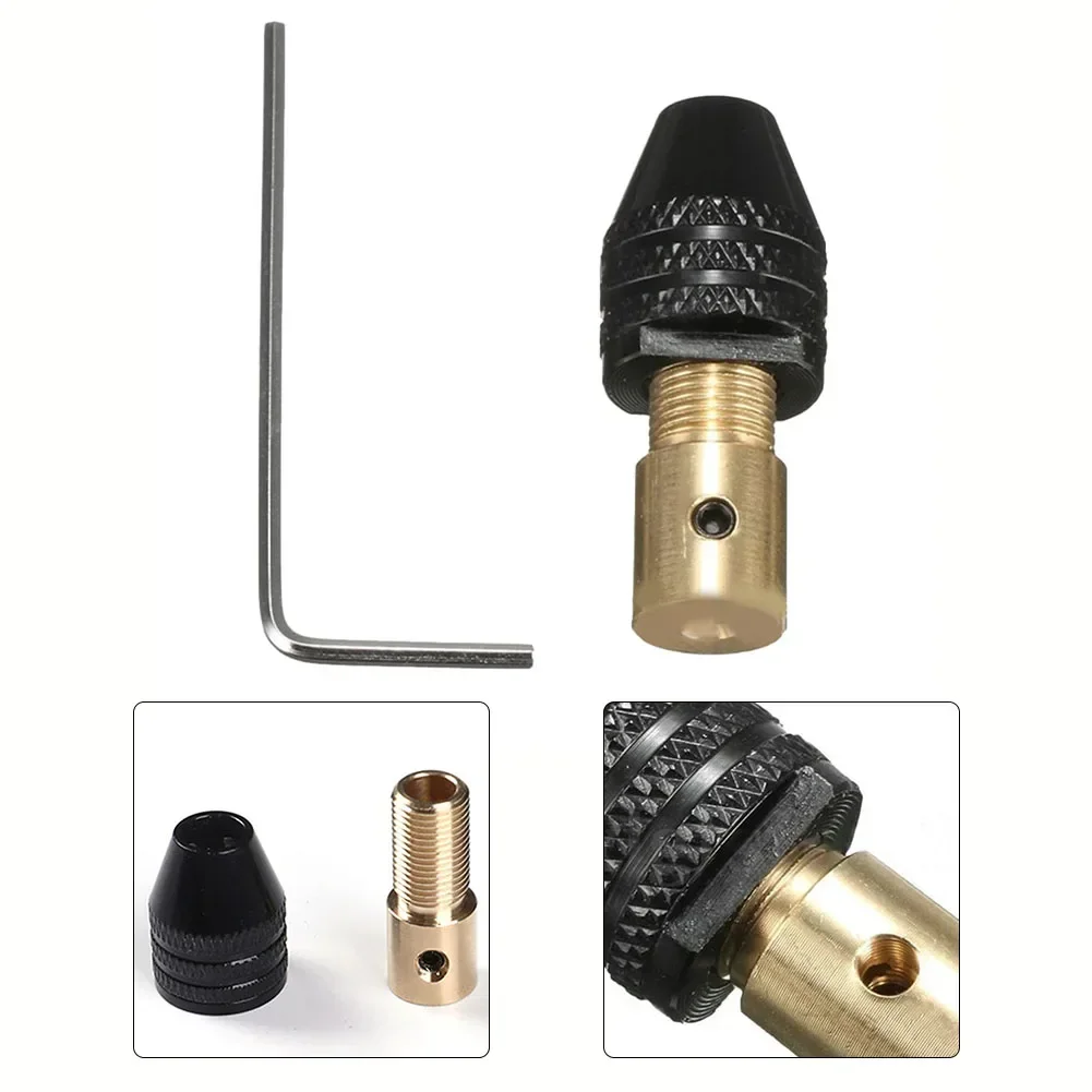 

0.3-3.4mm Small Electronic Drill Bit Collet Mini Chuck Tool Set Fixture Clamp 2.0/2.35/3.0/3.17/4/5.0mm Aluminum Ally + Brass