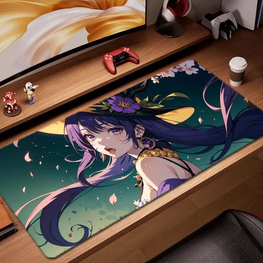 

anime witch Mouse Pad Game Accessories keyboard pad XXL large locking edge 900X400 mm table mat Gaming mousepad