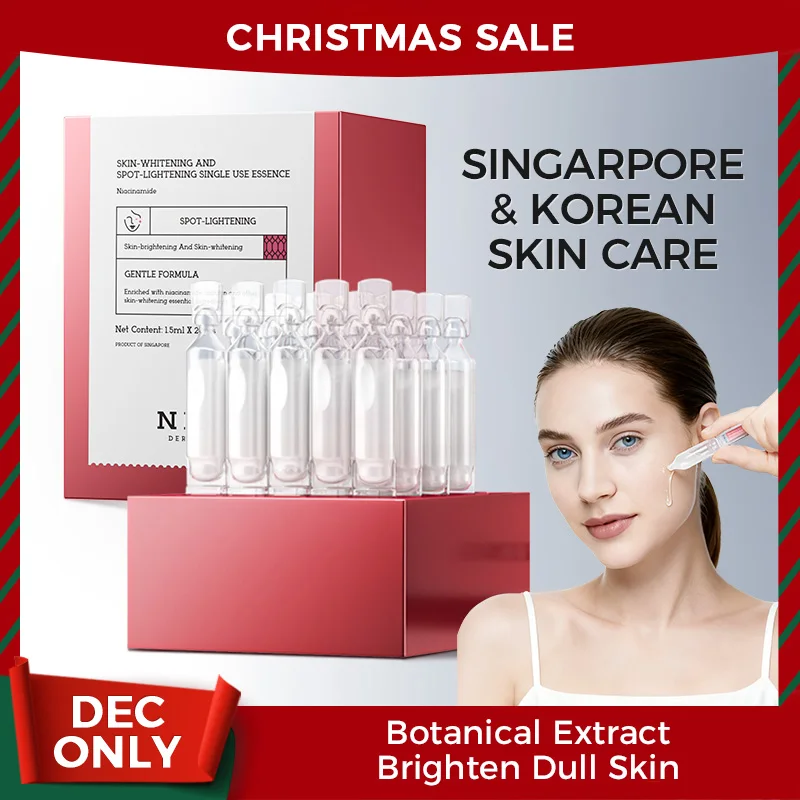 Suero para el cuidado de manchas oscuras con ampolla de niacinamida, arbutina, glabridina y vitamina C: piel iluminadora y calmante