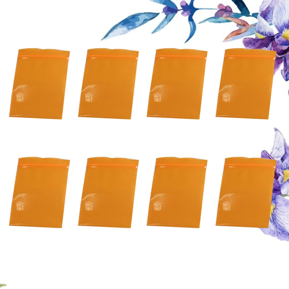 

100Pcs Orange Zipper Seal Bags Reclosable Storage Pouches for Food Snacks Dustproof Flexible Sealing Plastic Bags