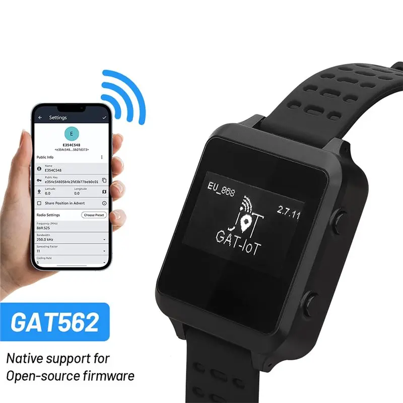 A97I-GAT562 For Mesh Lora Watch Node SX1262 Module Based On NRF52840 Chip- Supports Bluetooth For Meshcore Lorawan Development