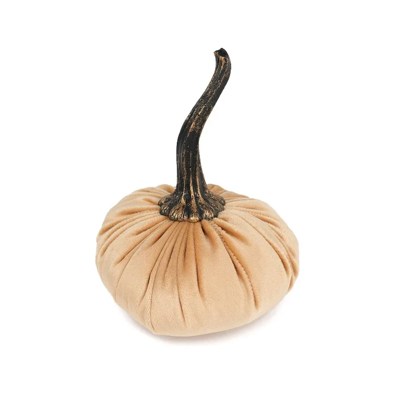 

Multicolor Velvet Simulated Pumpkin Decor, Handcrafted Ornament, Cute Desktop Decoration for Halloween Parties & Home Use