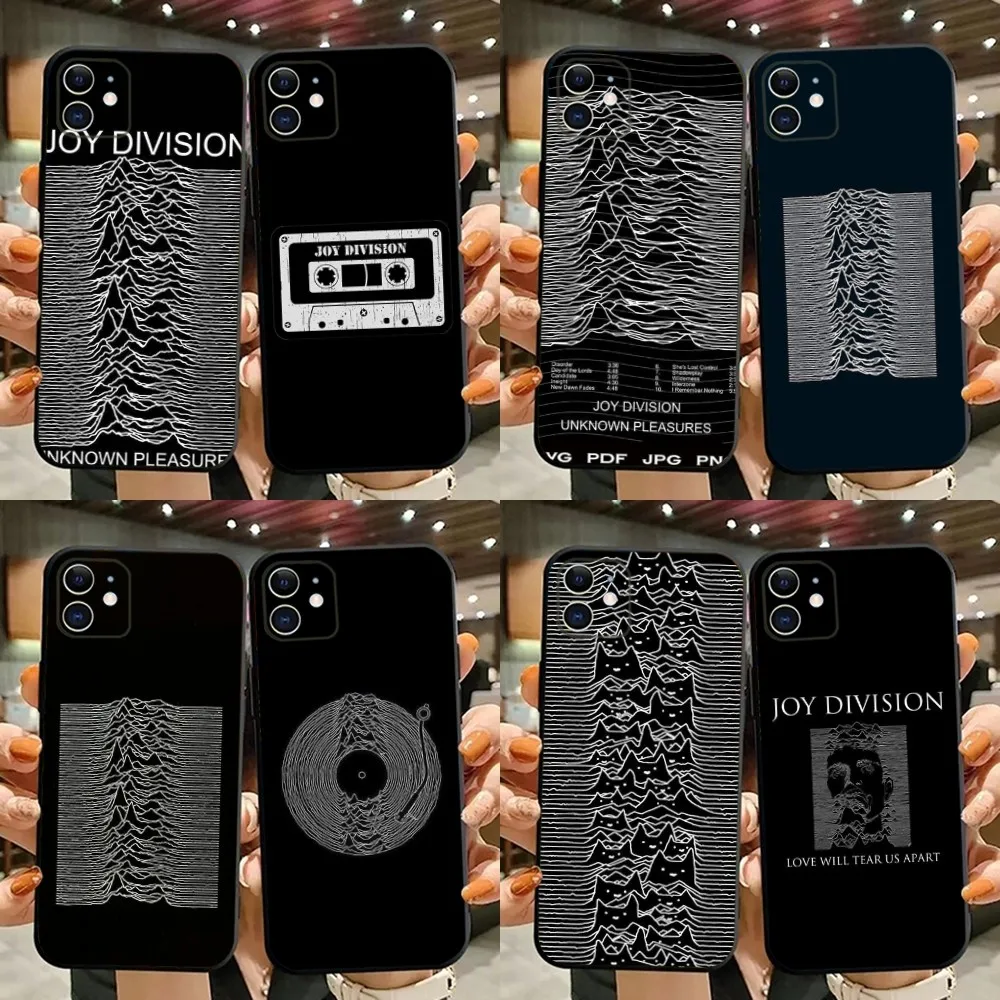 

Band J-Joy D-Division Phone Case For iPhone 15,14,13,12,11,Plus,Pro Max,XS,X,XR,SE,Mini,8,7 Soft Silicone Black Cover