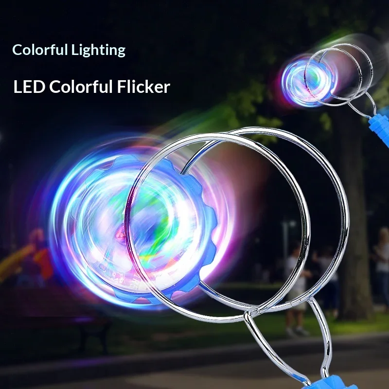 

Kids' Magnetic Spinning Gyro Toy with Colorful Lights, Handheld Interactive Fidget Game Boost Motor skills